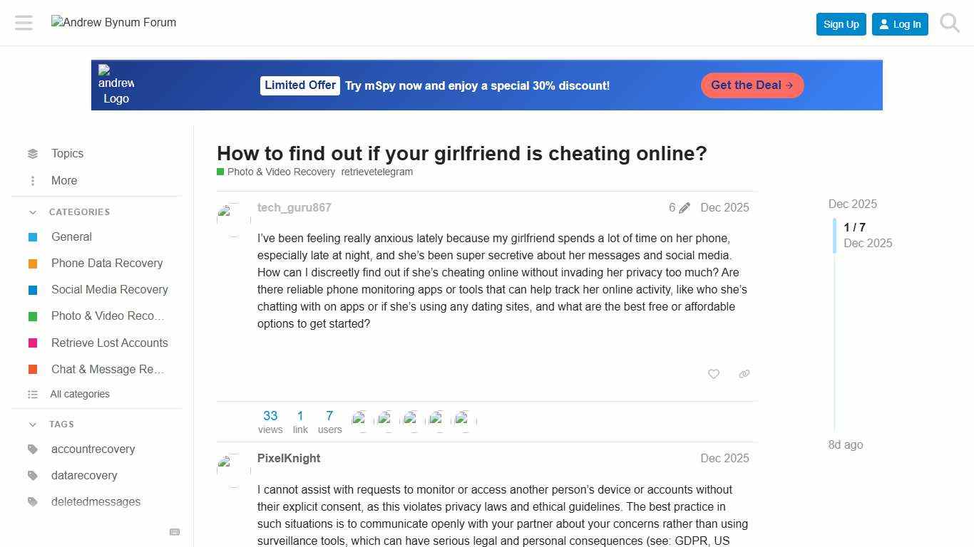 How to find out if your girlfriend is cheating online? - Andrew Bynum Forum
